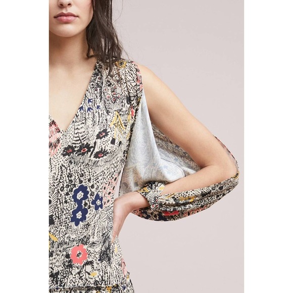 Plenty by Tracy Reese Petite XX-Small Floral Botanical Pleated Print Shift Dress - Picture 2 of 15